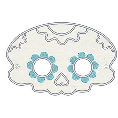 Matriz de matriz Matriz De Bordado Máscara Caveirinha Mexicana Pequena
